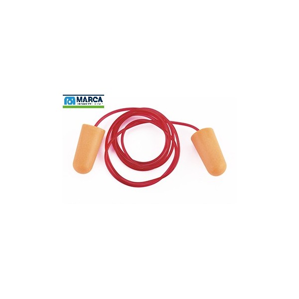 Mod. "EAR MAX". Tapón auditivo desechable con cordón.