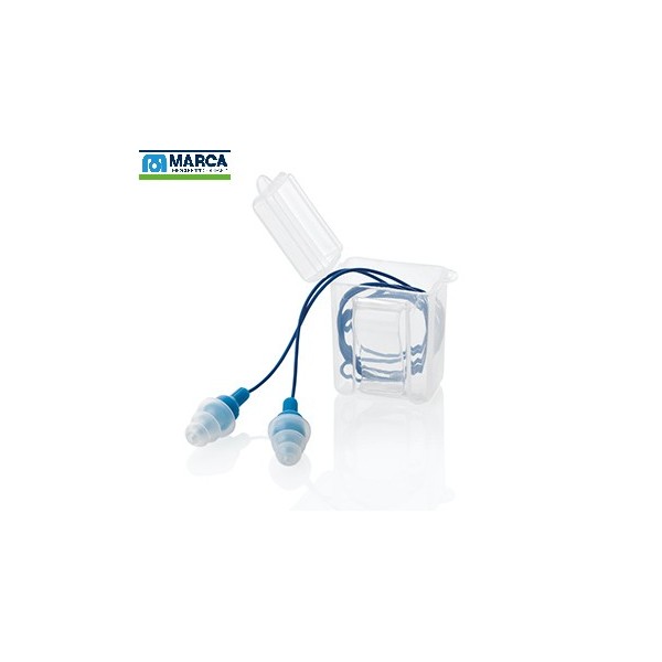 Mod. "FIT TRACK". Tapón auditivo reutilizable con cordón detectable.